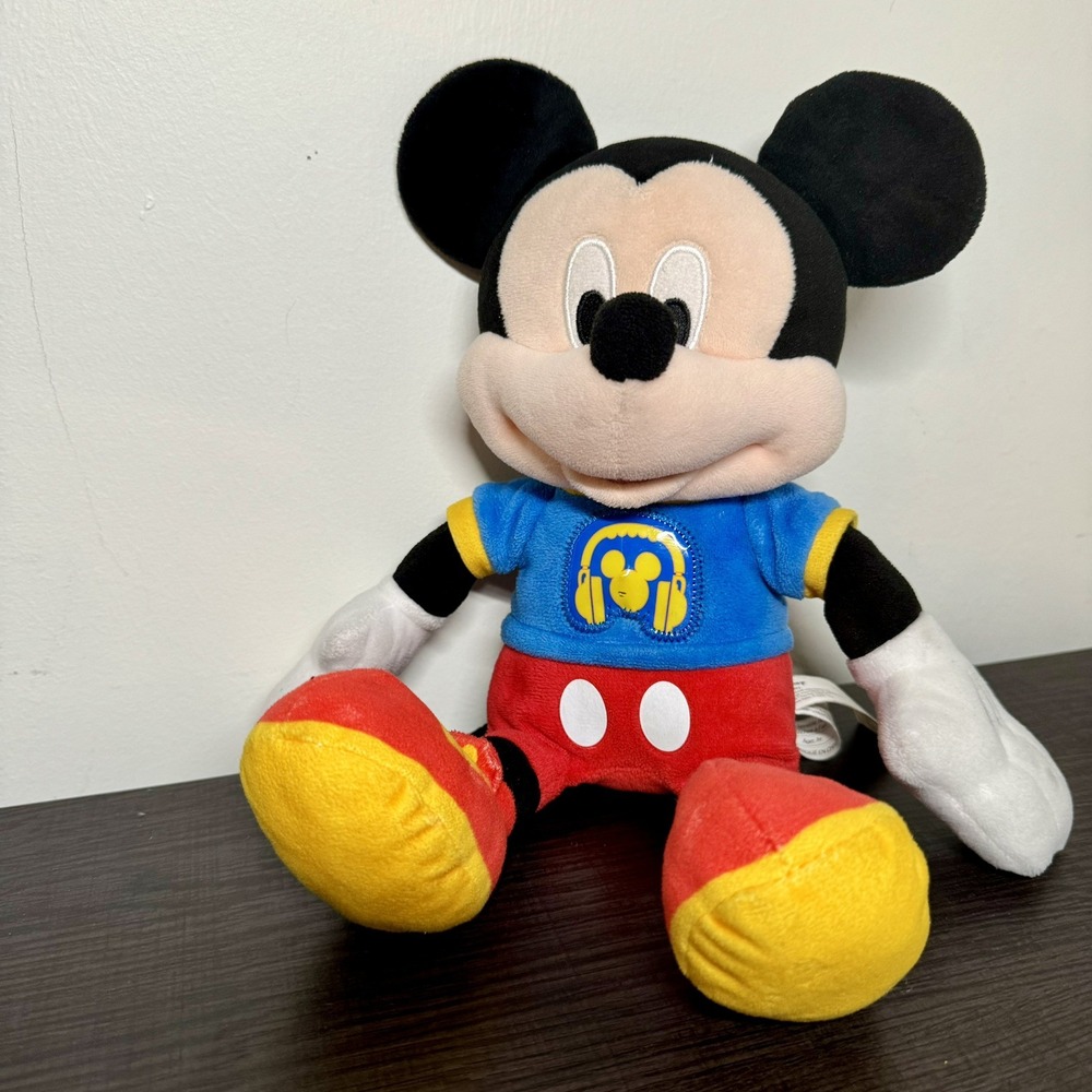 MICKEY MOUSE Singing Hot Dog Song Plush Toy 12" Disney‎ Jr Clubhouse Fun Tested